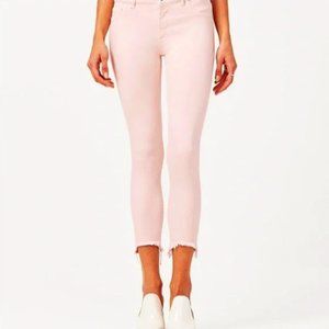 DL1961 Florence Skinny Mid Rise Instasculpt Crop Jeans in Blush Pink 24 NWT